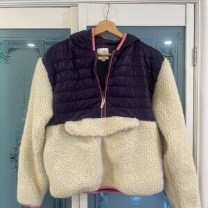 Ivory Ella Fleece Puffer Pullover - XS NWOT